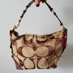 Coach Brown and Purple Handbag